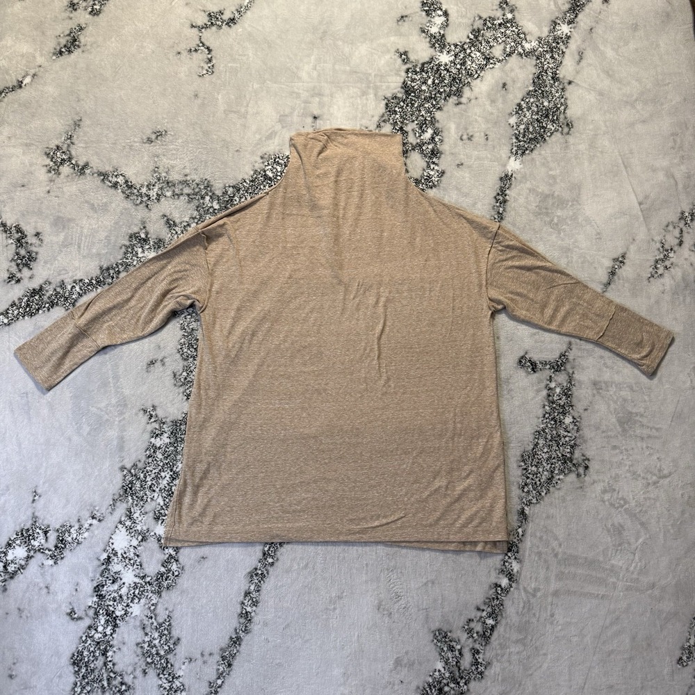 We The Free Top Womens Size M Brown 3/4 Sleeve Oversized Cowl Neck Tunic‎